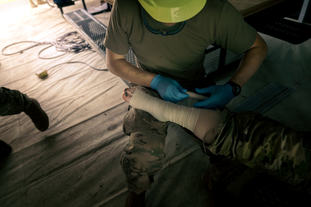 110th Medical Group trains with 110th Civil Engineer Squadron during Japan DFT