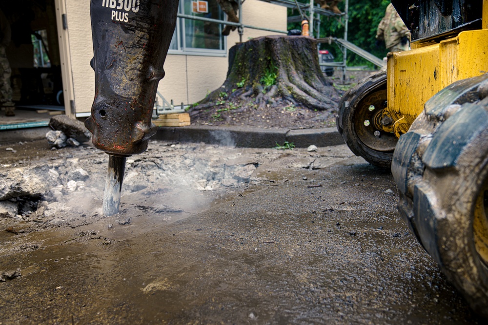 110th Civil Engineers remove concrete during Japan DFT