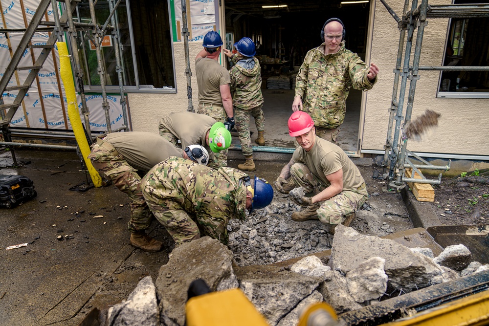 110th Civil Engineers remove concrete during Japan DFT