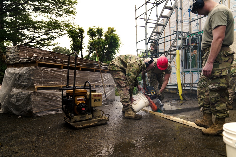 110th Civil Engineer Squadron removes concrete during Japan DFT