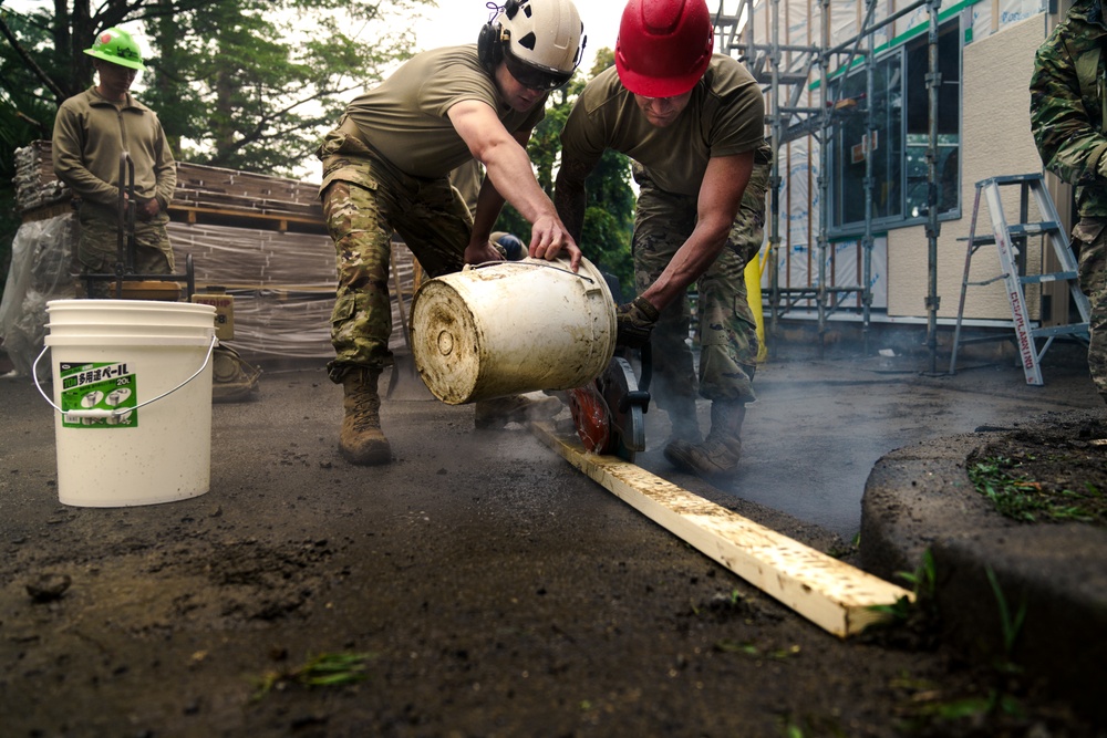 110th Civil Engineer Squadron removes concrete during Japan DFT