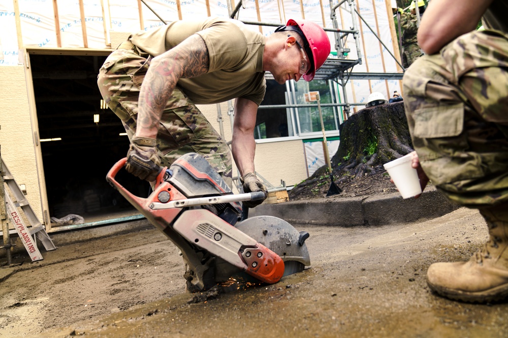 110th Civil Engineers remove concrete during Japan DFT