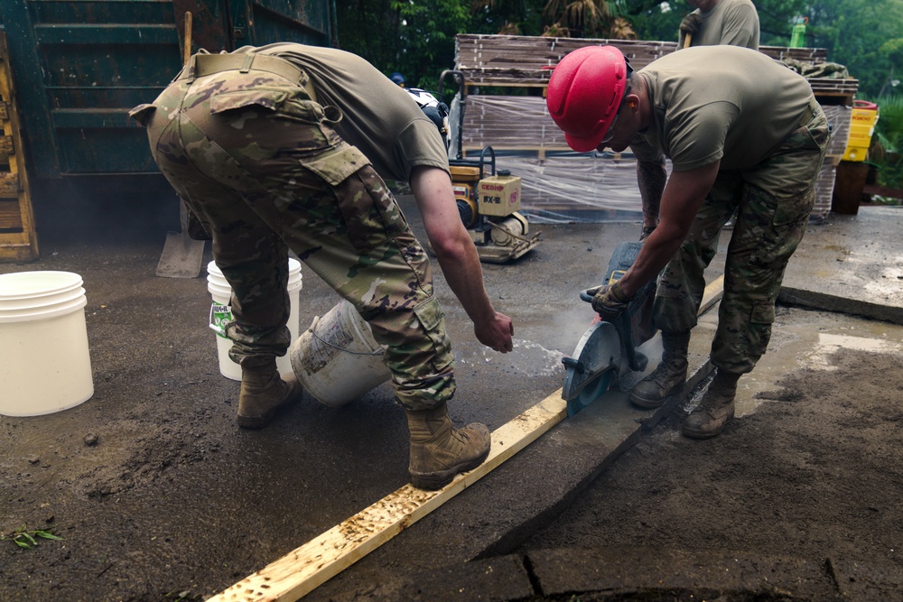 110th Civil Engineers remove concrete during Japan DFT