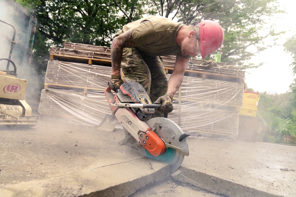 110th Civil Engineers remove concrete during Japan DFT