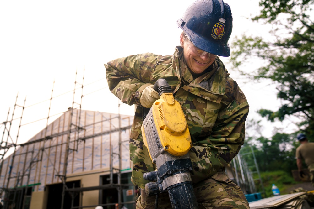 110th Civil Engineers remove concrete during Japan DFT