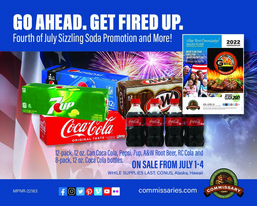 DeCA’s June 20 – July 3 Sales Flyer includes savings related to Fourth of July, ‘Thrill of the Grill’ summer promotion, ‘Stock Up and Save’ sweepstakes
