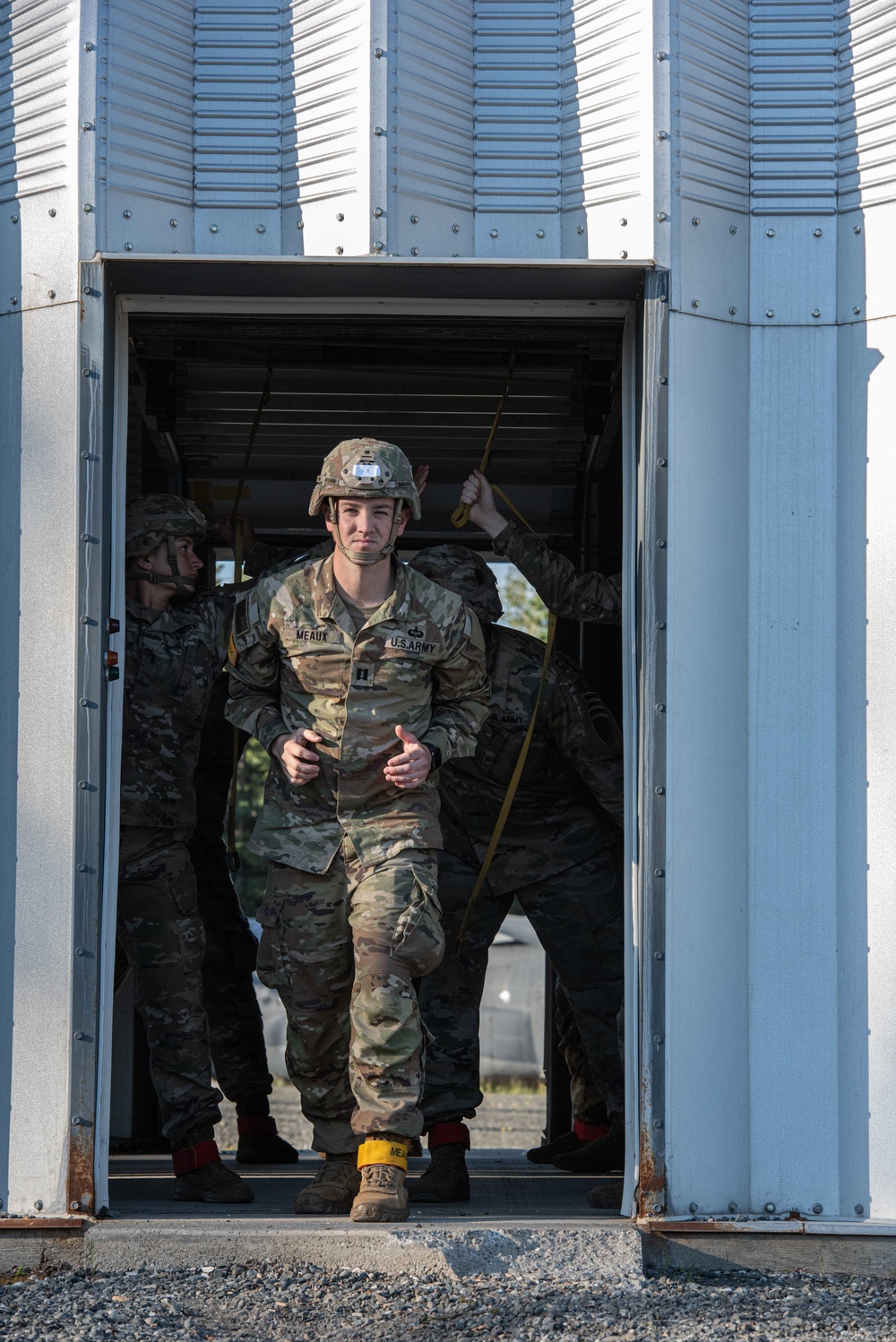 U.S. Army Paratroopers and U.S. Special Tactics Operators train together during RF-A 22-2