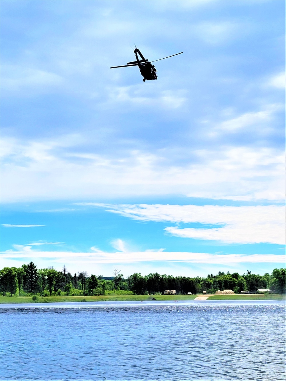 Wisconsin Guard UH-60 Soldiers hold live-hoist, medical-evacuation training at Fort McCoy