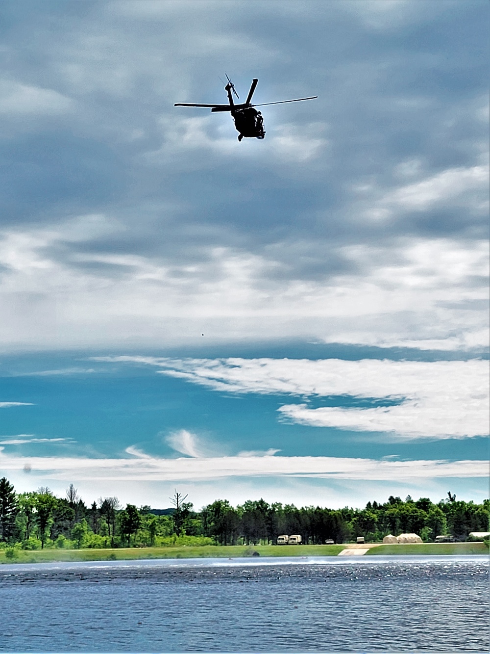 Wisconsin Guard UH-60 Soldiers hold live-hoist, medical-evacuation training at Fort McCoy