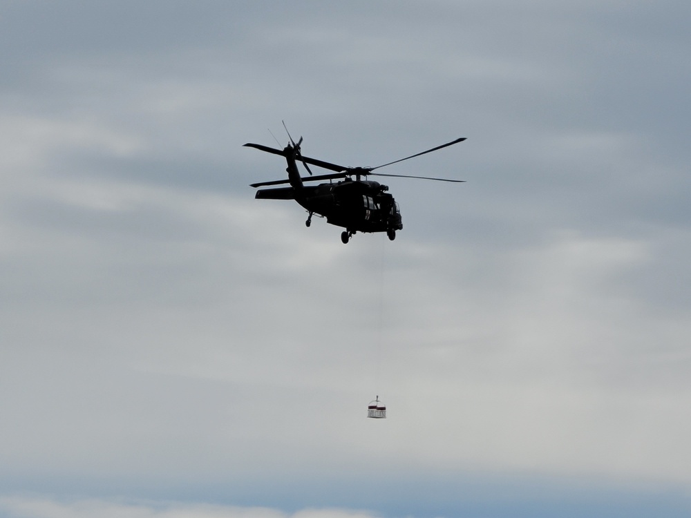 Wisconsin Guard UH-60 Soldiers hold live-hoist, medical-evacuation training at Fort McCoy