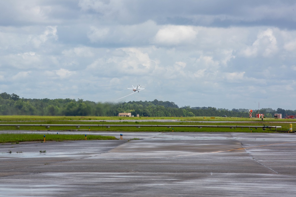 U. S. Marines with Marine Fighter Attack Squadron (VMFA)115 conduct flight operations