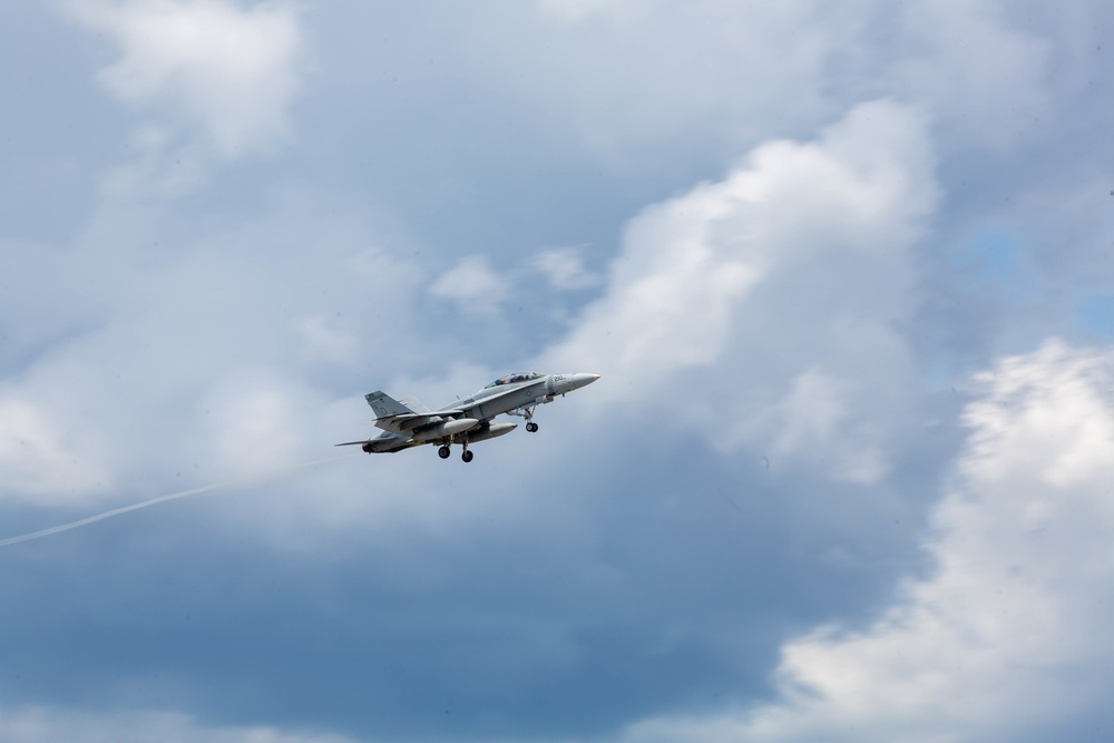 U. S. Marines with VMFA-312 conduct flight operations