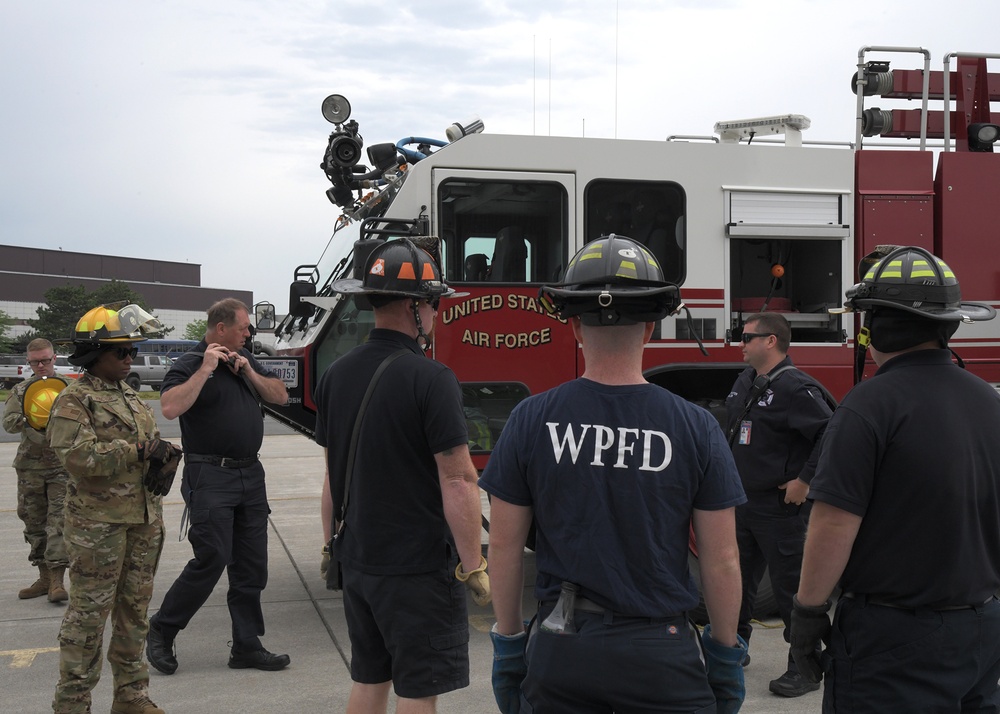 Joint Fire Department Training Exercise At Stewart Air National Guard Base