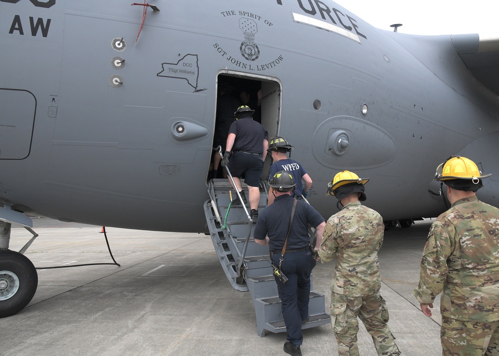 Joint Fire Department Training Exercise At Stewart Air National Guard Base