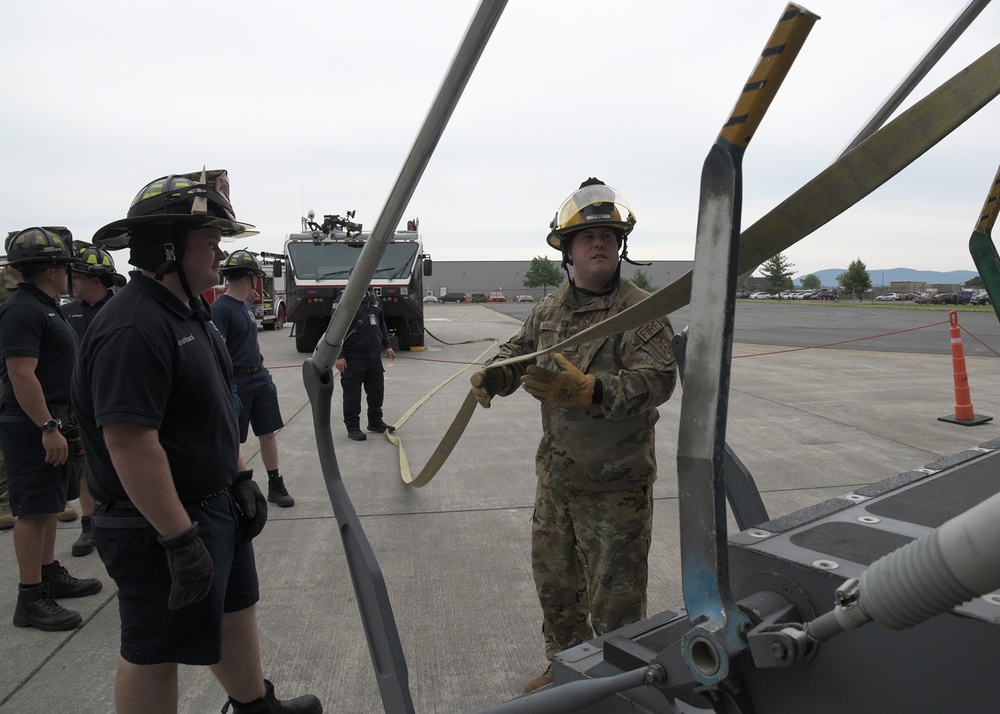 Joint Fire Department Training Exercise At Stewart Air National Guard Base