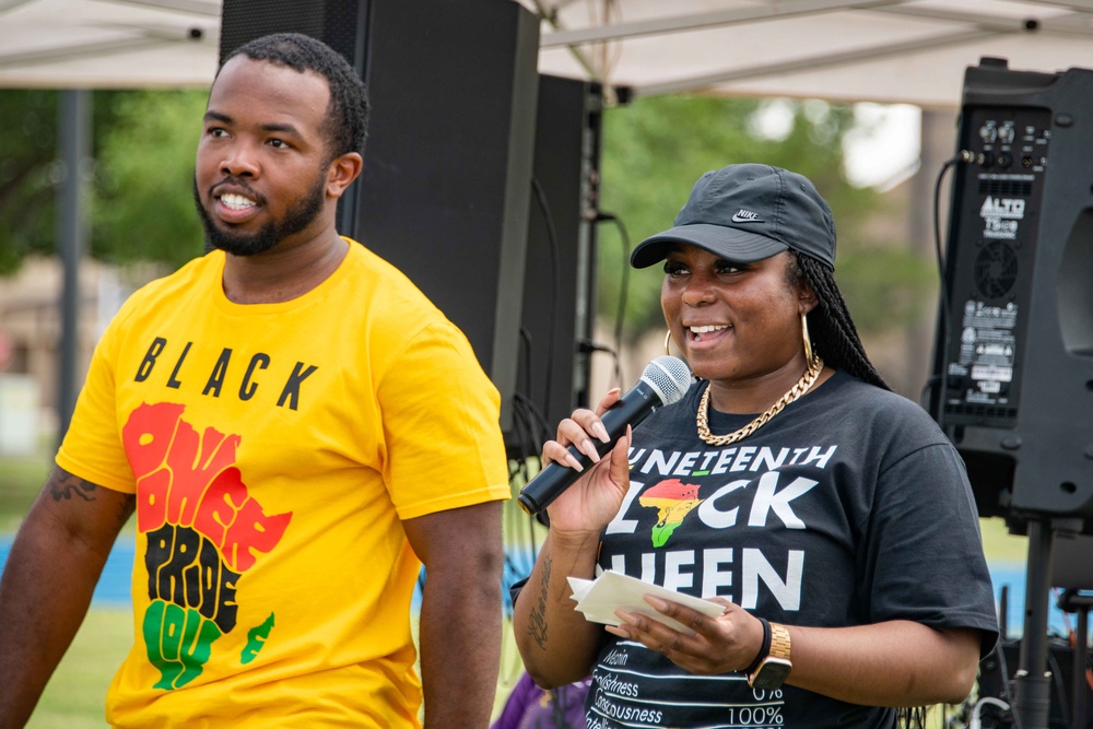 97 AMW Airmen host Juneteenth block party
