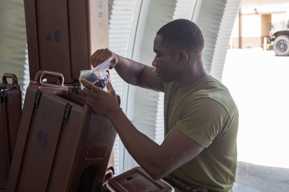 Marine Wing Support Squadron 273 Marines conduct gear inspection