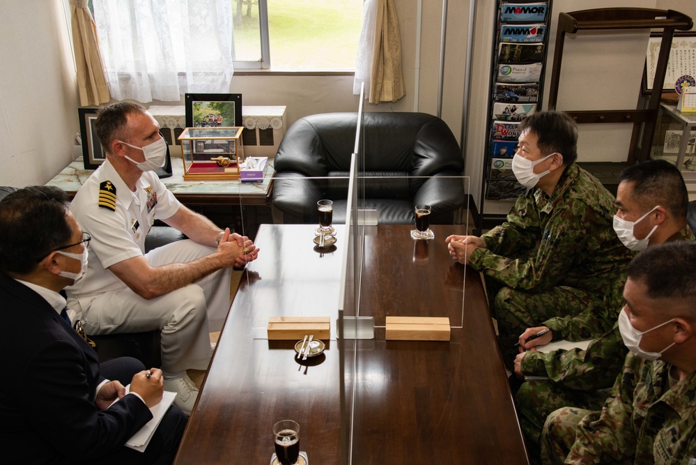 CFAY visits JGSDF Eastern Army Combined Brigade Commander onboard JGSDF Camp Takemiya
