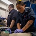 USS George H.W. Bush (CVN 77) Sailor Participates in Medical Drill