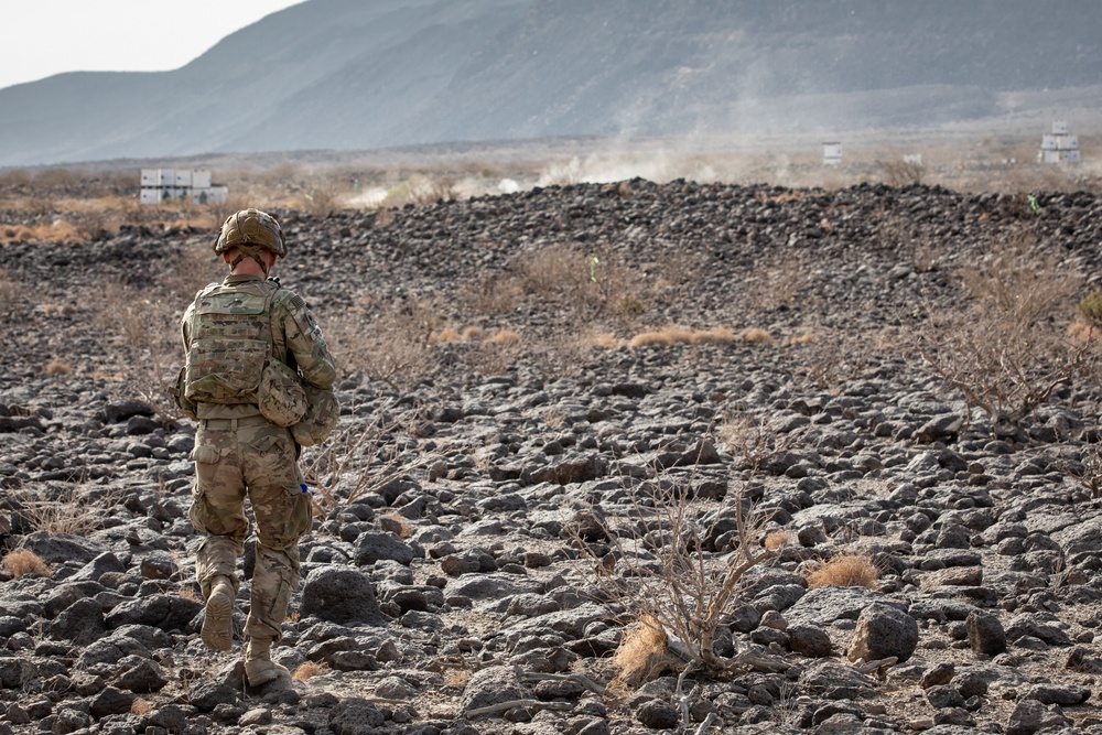 Kentucky National Guard conducts squad live-fire in Djibouti