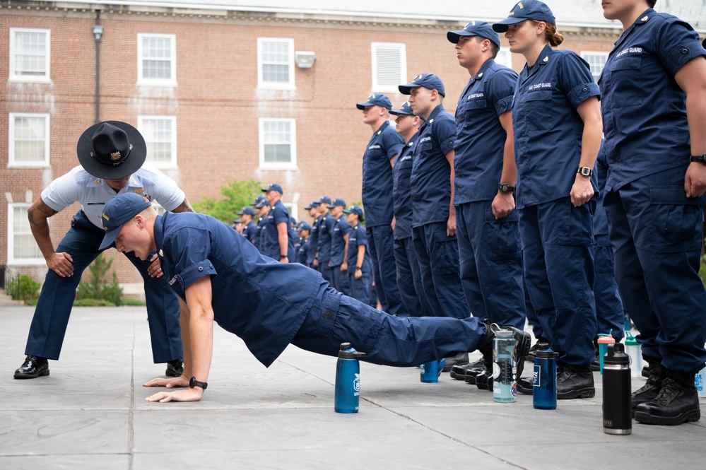 U.S. Coast Guard Company Commanders visit the Coast Guard Academy