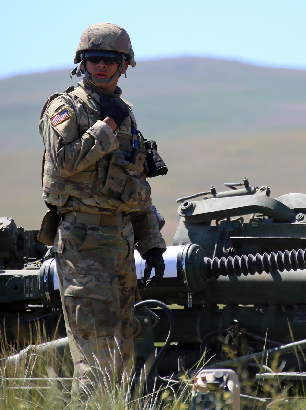 Field Artillery soldiers take part in live fire exercise during Annual Training