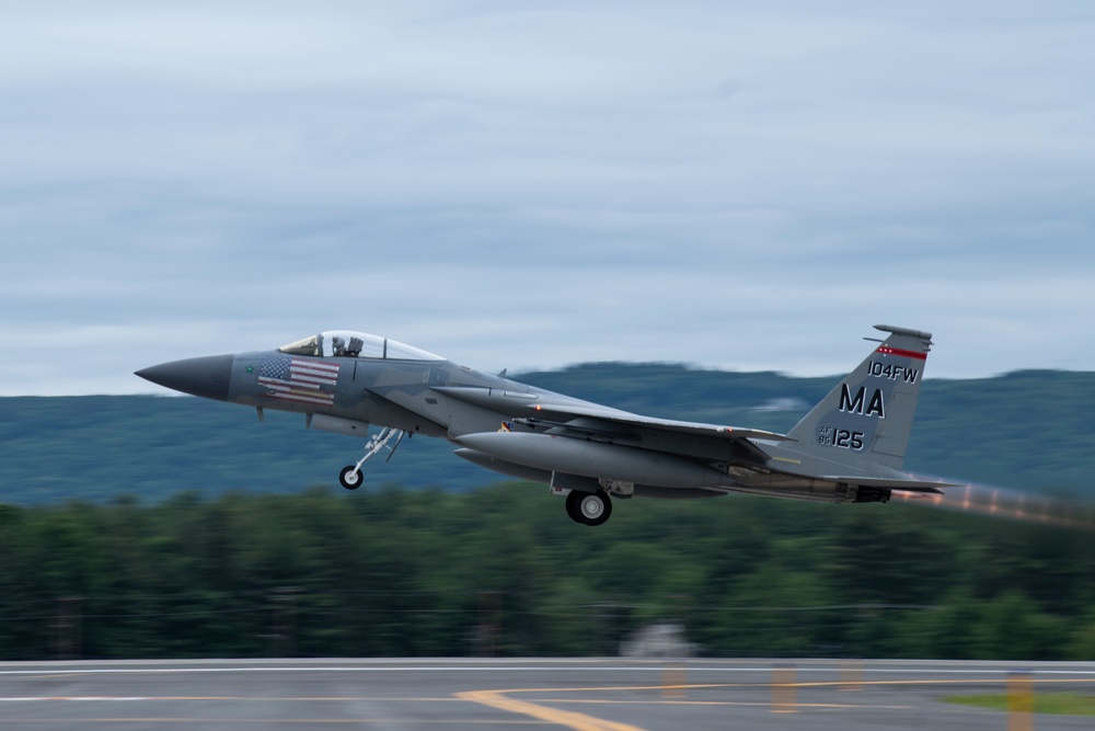 F-15 Eagle takeoff, landing