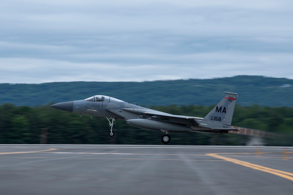 F-15 Eagle takeoff, landing