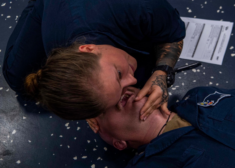 Gridley conducts tactical combat casualty care training