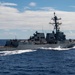 Gridley conducts a replenishment-at-sea with the Military Sealift Command fleet replenishment oiler USNS Yukon (T-AO 202)