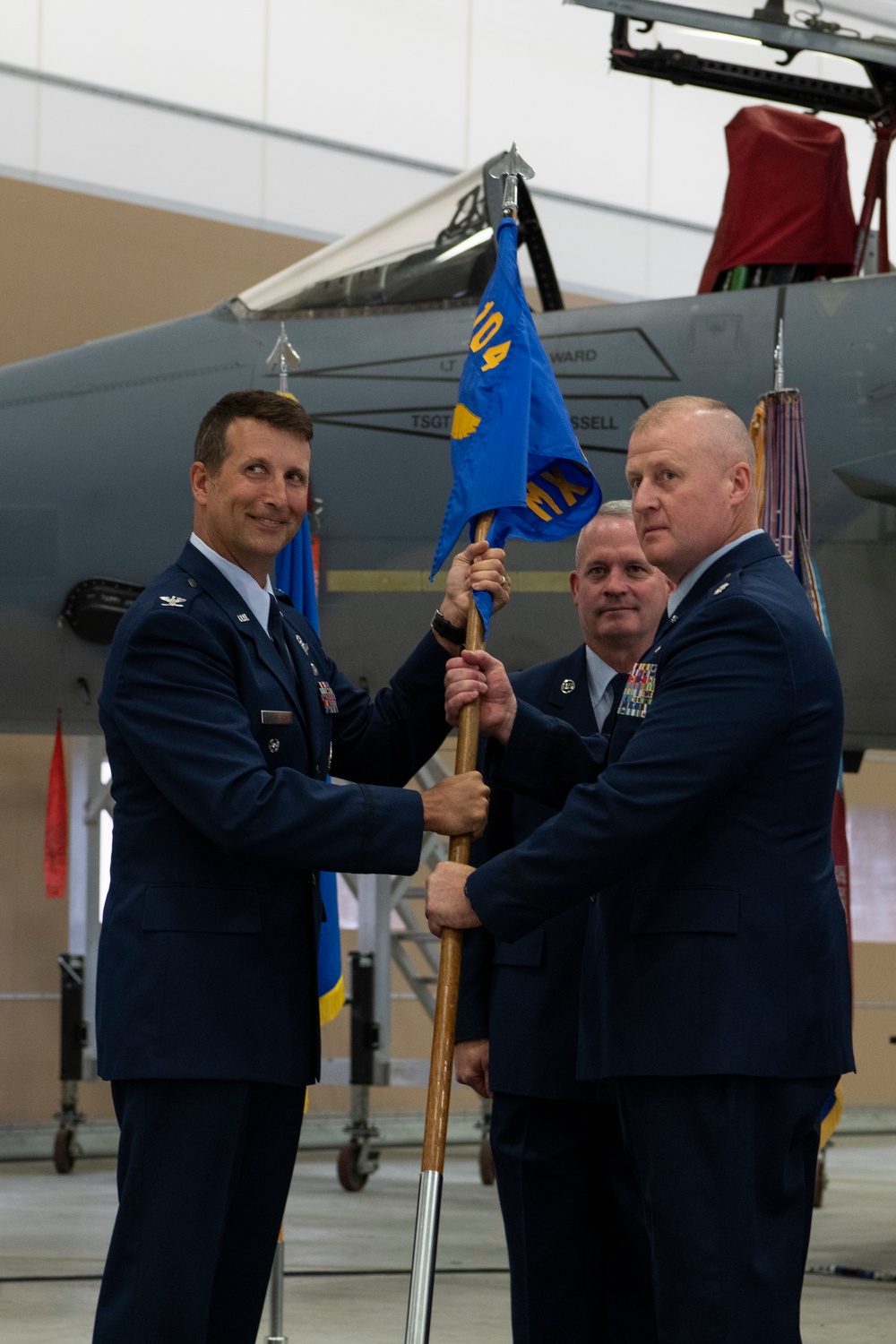 The 104FW holds Change of Command ceremonies