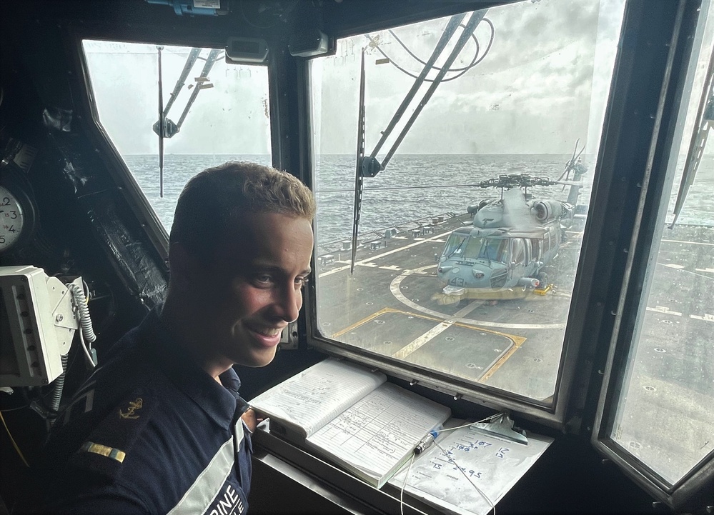 USS Billings Hosts Ship Tour for French Midshipman During Exercise Caraibes 2022