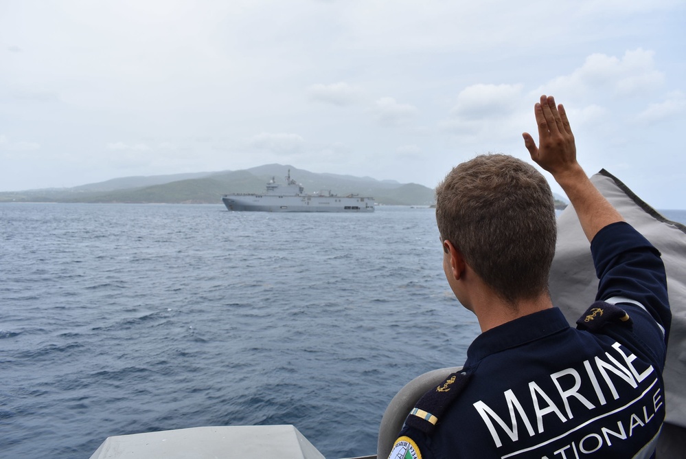 USS Billings Hosts Ship Tour for French Midshipman During Exercise Caraibes 2022