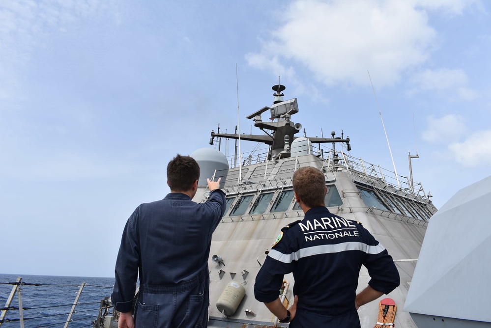 USS Billings Hosts Ship Tour for French Midshipman During Exercise Caraibes 2022