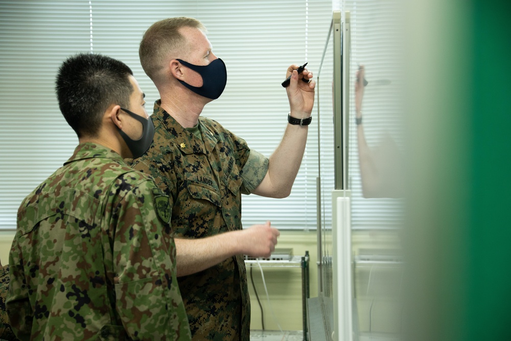 U.S. Marines, JGSDF conduct bilateral staff meeting