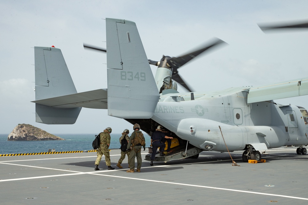 Caraibes 22: U.S. Marines fly allies and partners from ship to shore