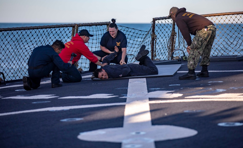 USS Arleigh Burke (DDG 51) Sailors Conduct Security Reaction Force Qualifications