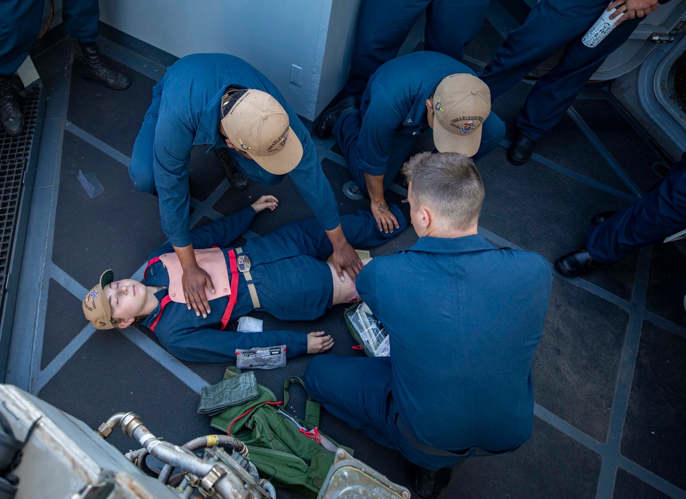 USS Arleigh Burke (DDG 51) Sailors Respond to a General Quarters Drill