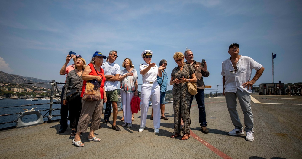 Sailors Give French Citizens Tour of USS Arleigh Burke (DDG 51)