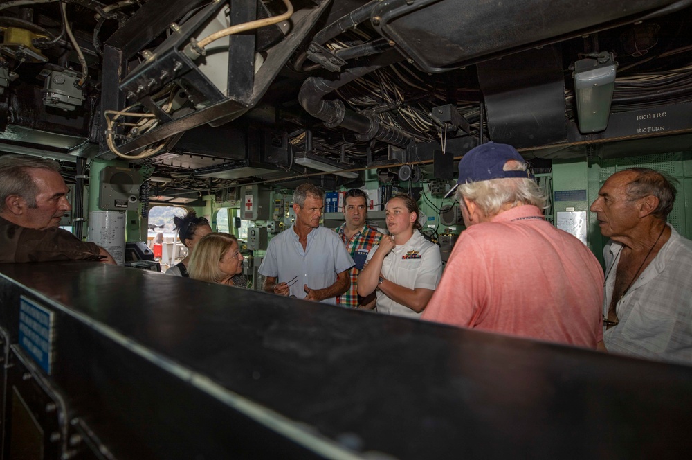 Sailors Give French Citizens Tour of USS Arleigh Burke (DDG 51)