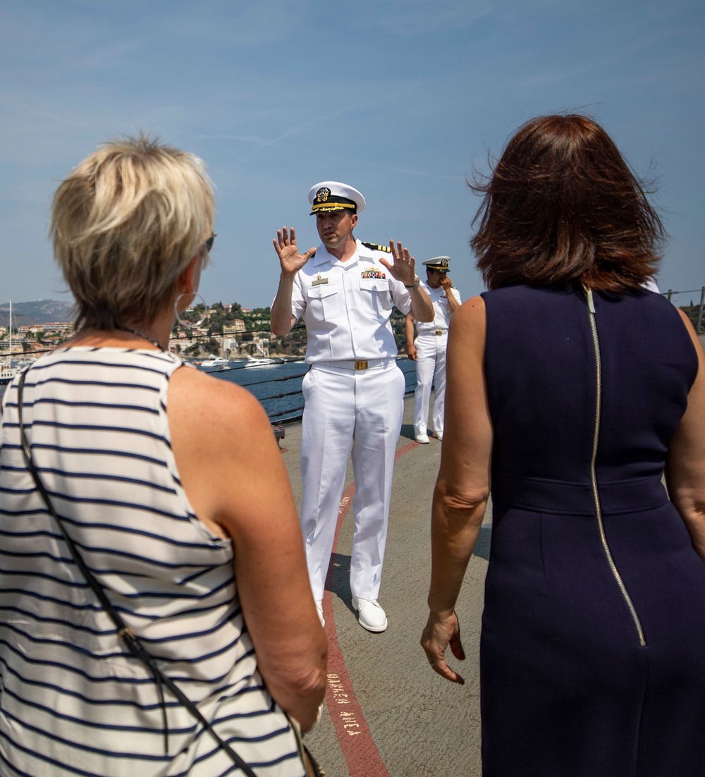 Sailors Give French Citizens Tour of USS Arleigh Burke (DDG 51)