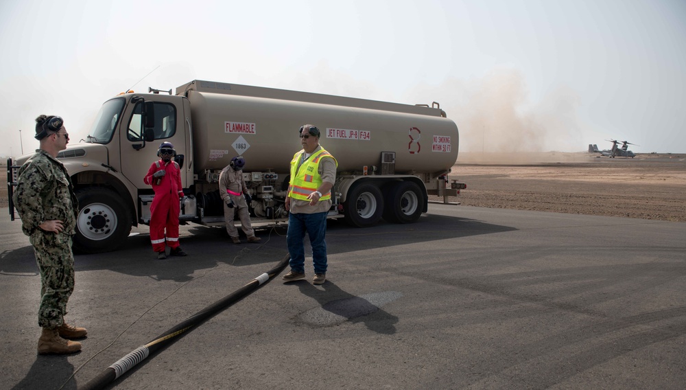 First Hot Refueling at Camp Lemonnier