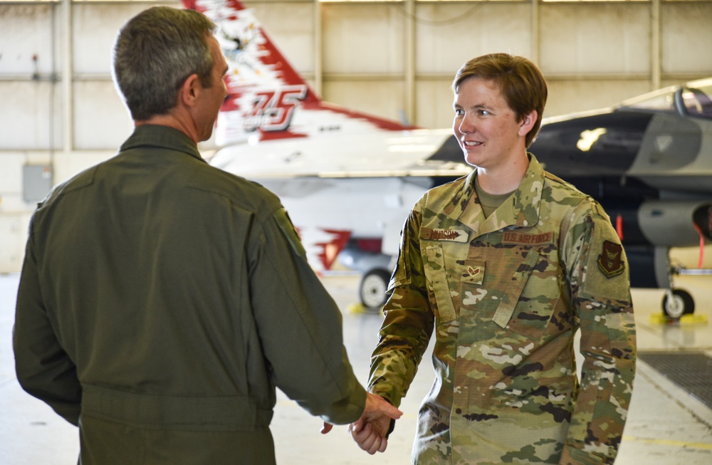 10 AF commander visits future 5th generation fighter wing