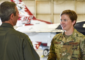 10 AF commander visits future 5th generation fighter wing
