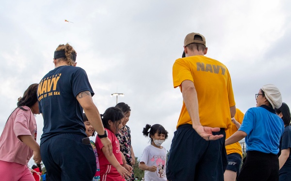 U.S. Pacific Fleet Band performs at North Song Cau Beach during Pacific Partnership 2022