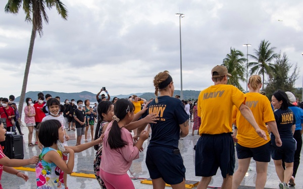U.S. Pacific Fleet Band performs at North Song Cau Beach during Pacific Partnership 2022