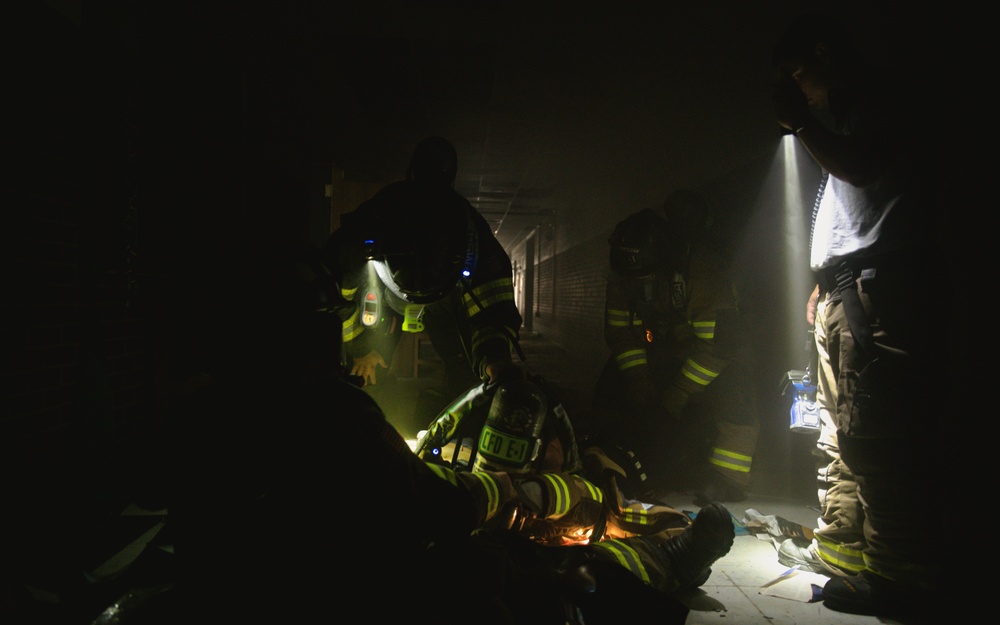Tyndall brings the heat with joint, county-wide fire department training