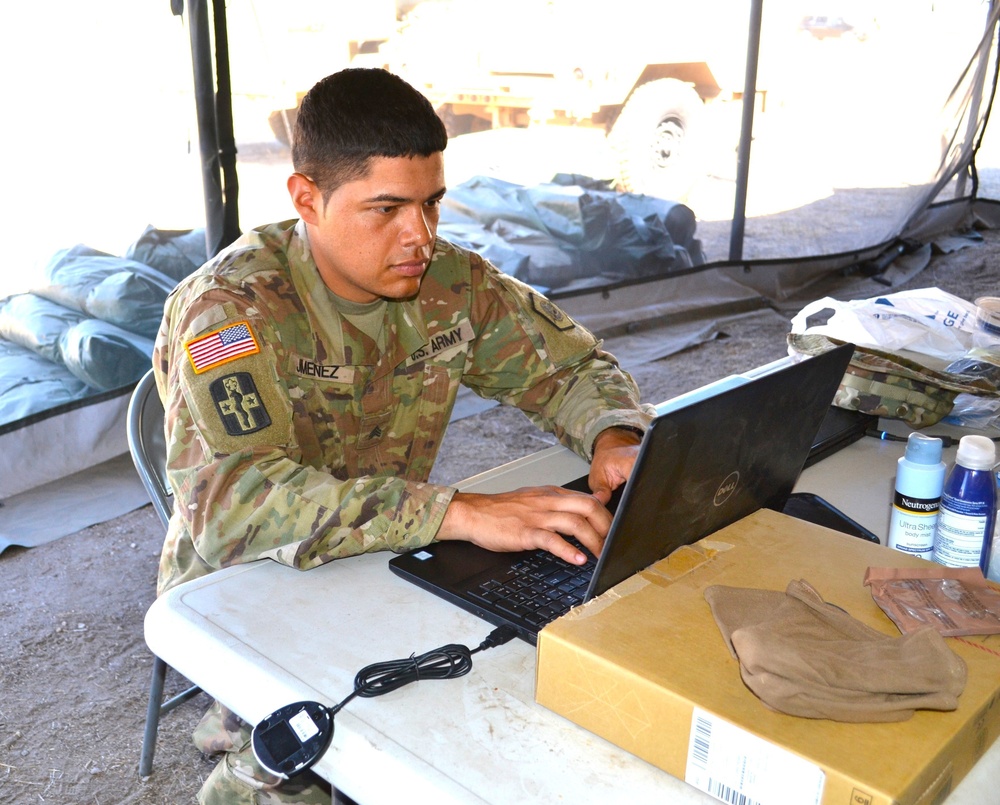 The A Co 98th Signal Battalion trains at Fort Hunter Liggett