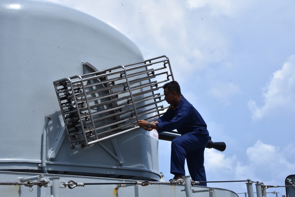 Royal Malaysian Navy ship KD Lekir prepares for RIMPAC 2022