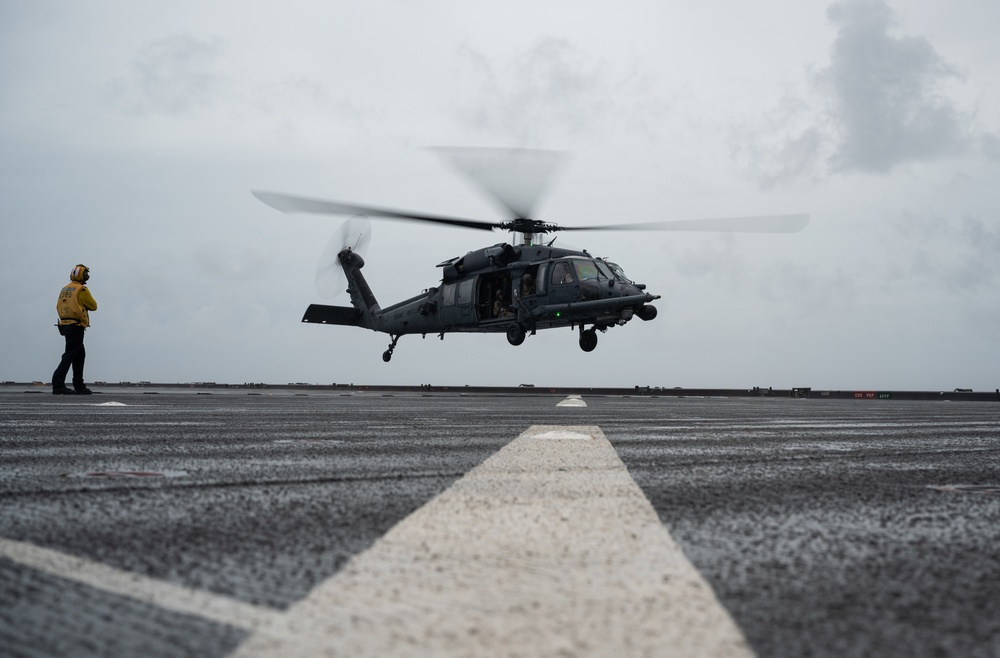 33rd RQS lands at sea